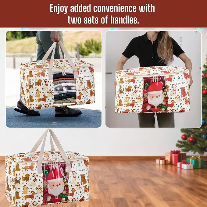 VENO 6 Pack Moving Bags, Large Christmas Storage Bins - Image 5