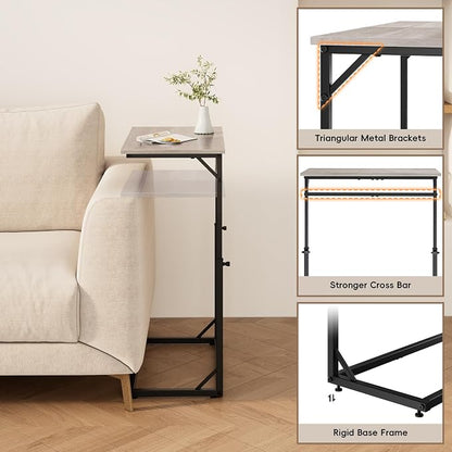 Vagusicc C Shaped End Table, 33.5"Tall Side Table - Image 7