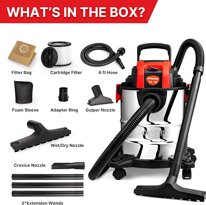 Shop-Vac 5 Gallon 4.0 HP Wet/Dry Vacuum - Image 8