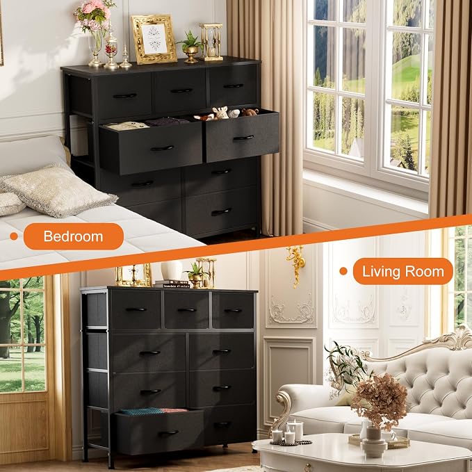 Sweetcrispy 9-Drawer Fabric Dresser Storage Tower - Image 7