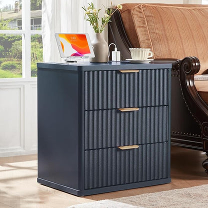 LEYAOYAO Fluted Nightstand by LEYAOYAO-Findtheshiningpointofyourideallife%EF%BC%81