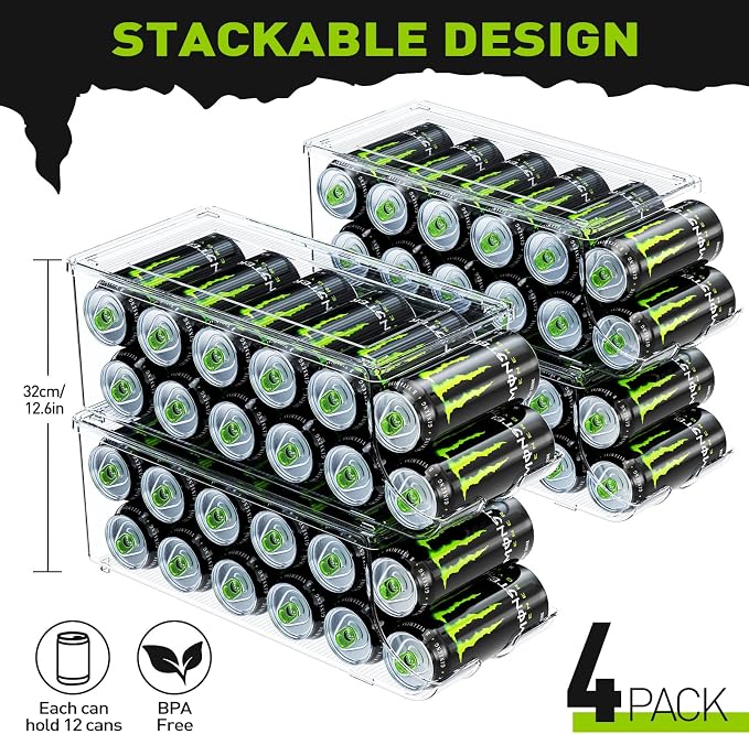 4 Pack Tall Skinny Can Organizer - Image 2