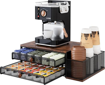 Coffee Bar Organizer, 60 Capacity K Cup Organizer by IZLIF