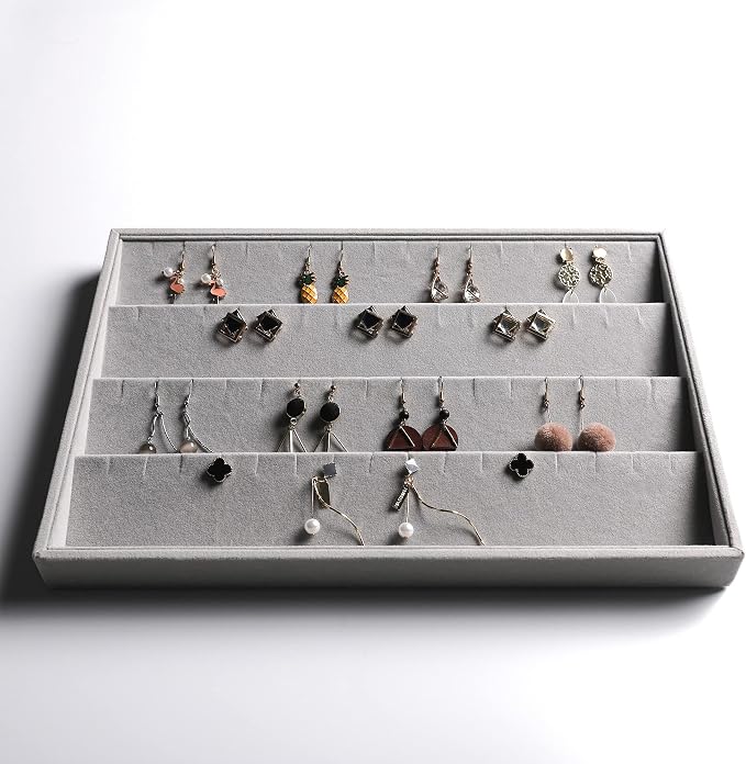 Frebeauty Stackable Velvet Jewelry Organizer Trays - Image 6