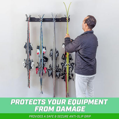 GoSports Wall Mounted Ski and Snowboard Storage Rack - Image 3