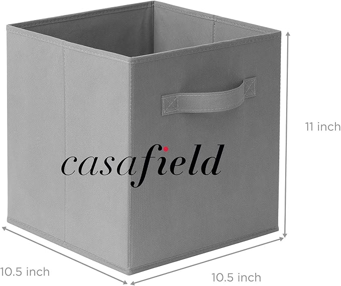 Casafield Set of 6 Collapsible Fabric Cube Storage Bins, Cubby Organizers & More - Image 7