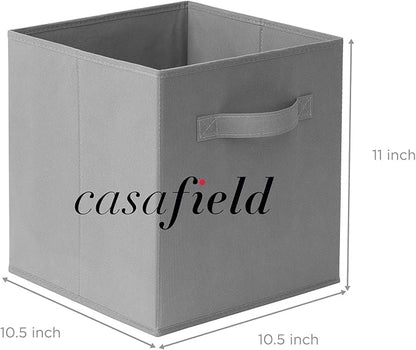 Casafield Set of 6 Collapsible Fabric Cube Storage Bins, Cubby Organizers & More - Image 7