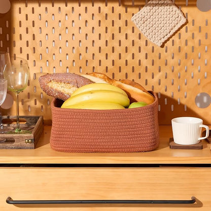 Small Storage Baskets for Organizing | Closet Organizer Bins | Shelf Toy Basket - Image 5