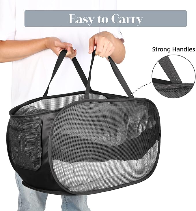 4 Pack Collapsible Laundry Baskets, Foldable Laundry Basket - Image 6