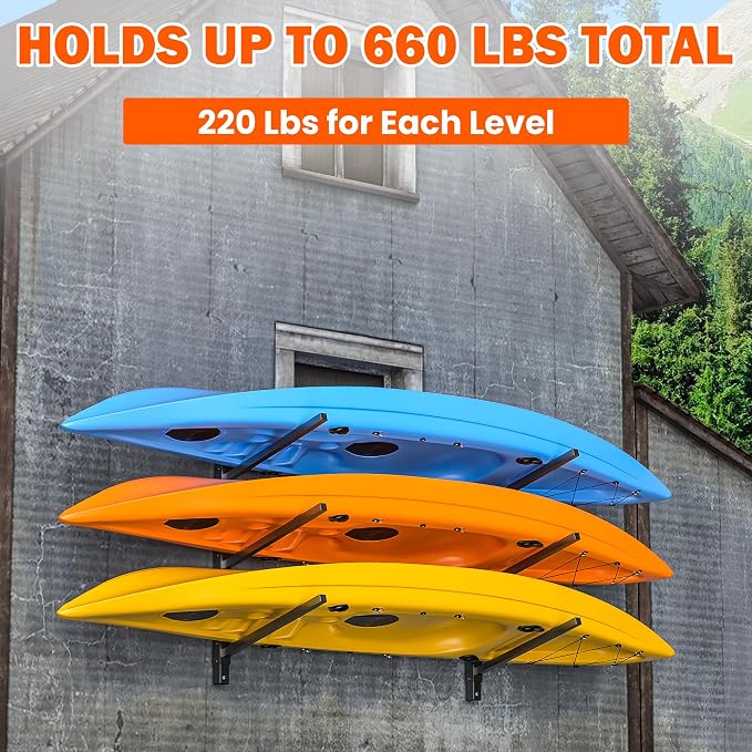 Ultrawall Kayak Storage Rack, Adjustable Wall Mounted Kayak Holder - Image 5