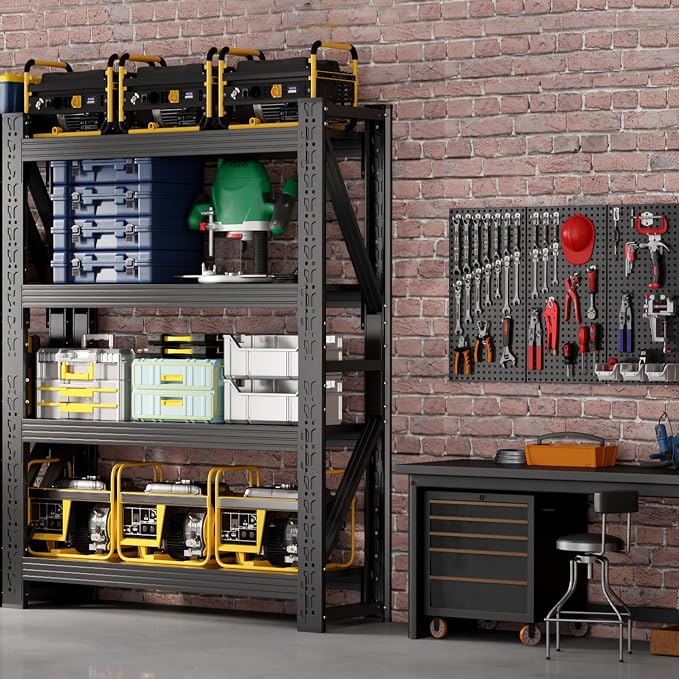 42" W Garage Shelving, 4-Tier Heavy Duty Storage Shelves Unit by Unknown
