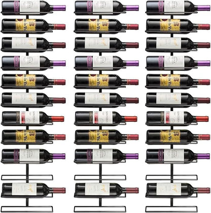 Sorbus Wall Mount Wine Rack – Holds 12 Bottles – Black Metal Wine Bottle Holder by Sorbus