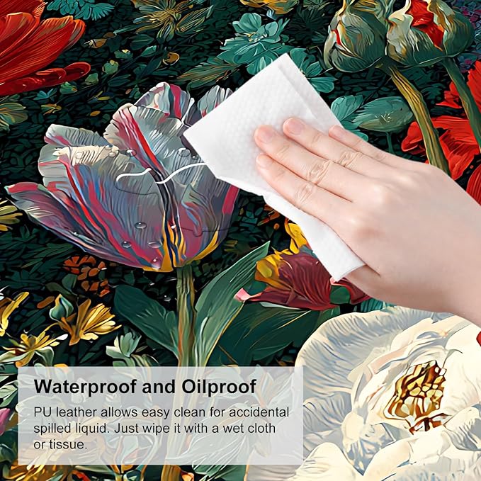 Vintage Oil Painting Floral Mouse Pad – Large Extended Desk Mat 31.5 x 11.8 in– - Image 7