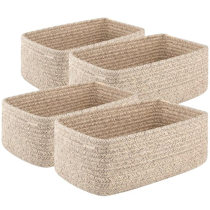 4 Pack Small Storage Shelf Baskets by OIASKET