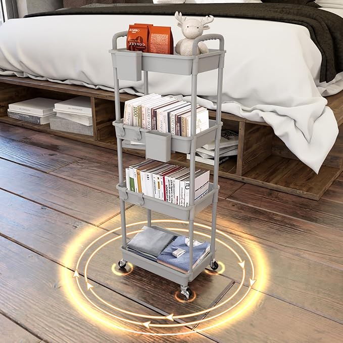 4 Tier Rolling Utility Cart - Image 4