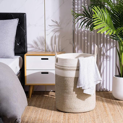 YOUDENOVA Woven Rope Laundry Hamper Basket, 72L Tall Luandry Basket, Baby - Image 6