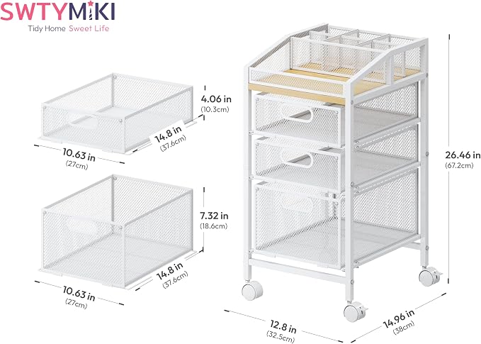 SWTYMIKI Rolling Utility Cart - Image 2