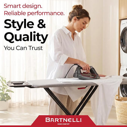 Bartnelli Extreme Stability Ironing Board 43x13 Upgraded Heavy-Duty Metal Frame - Image 2