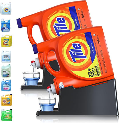 TidyFriend No-Spill 2 Pk Liquid Laundry Detergent Dispenser Holder, Laundry by Skywin