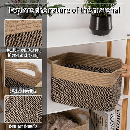 OIAHOMY 3 Pack Storage Basket for Organizing, Woven Basket Basket - Image 4