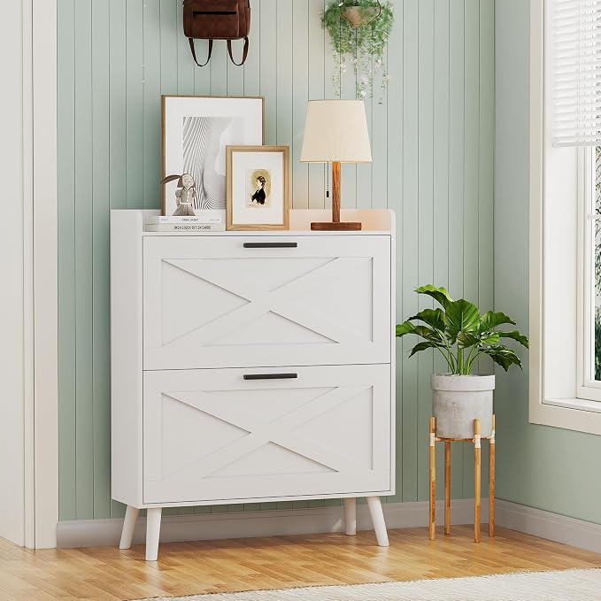 Homleke Farmhouse Shoe Storage Cabinet by Homleke