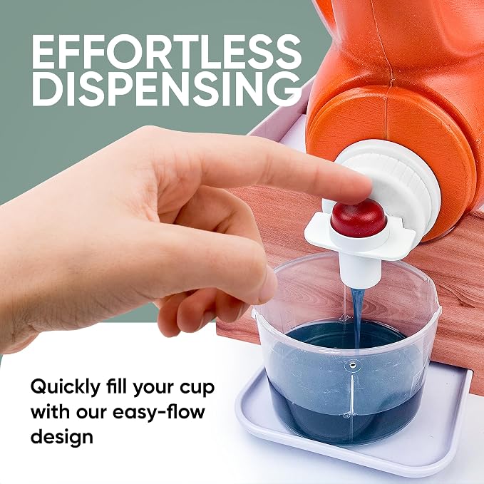 Skywin TidyFriend No-Spill Wood Liquid Laundry Detergent Dispenser Holder - Image 5