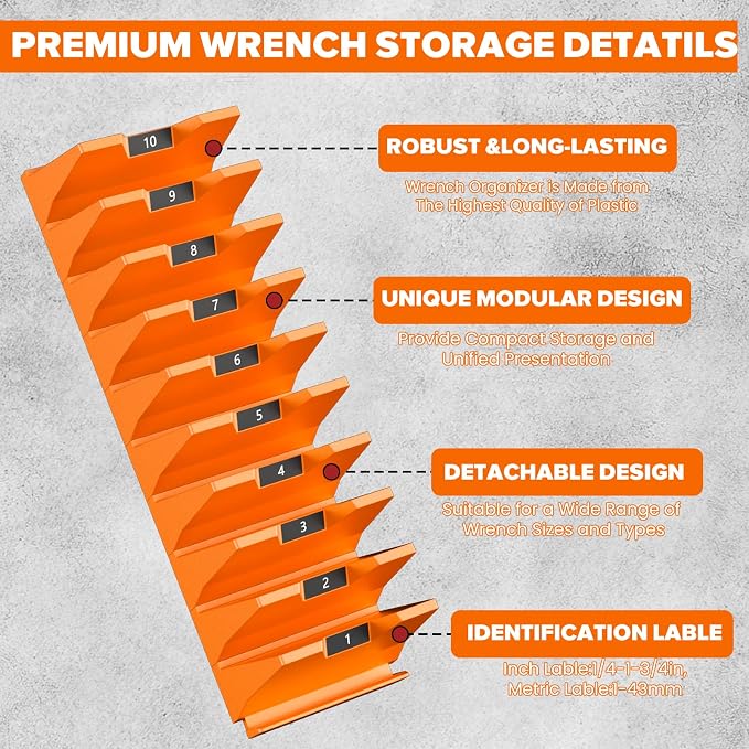 40PCS Modular Wrench Organizer Wrench Holder - Image 6