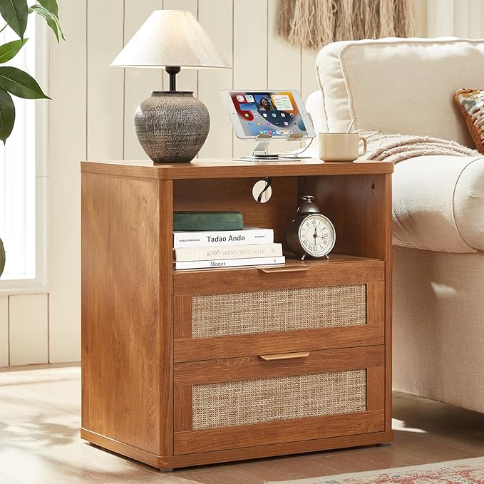 LEYAOYAO Rattan Nightstands Set of 2 - Image 2