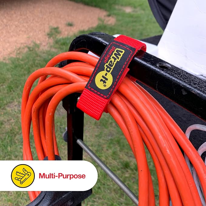 Wrap-It Storage Quick-Strap Cord Wraps, 9 inch Red - Image 4
