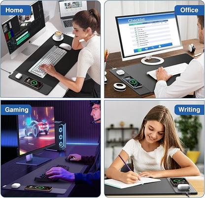 Mouse Pad with Magnetic Wireless Charger, 31.5"x15.8" Large Gaming Desk Mat - Image 4