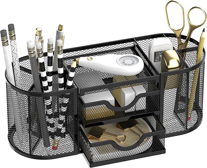 SUPEASY Mesh Desk Organizer, Desk Organizers and Accessories, Pen Holder by SUPEASY