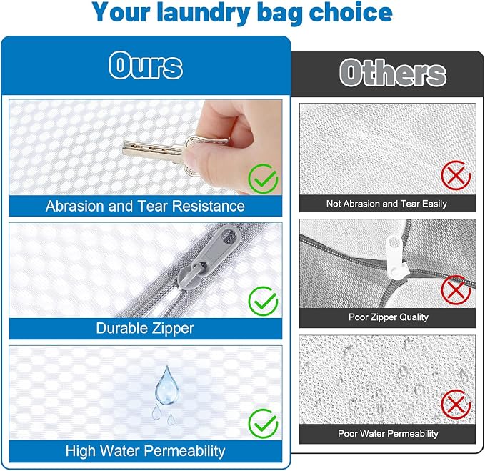 Dntorx 4 PCS Durable Honeycomb Mesh Laundry Bags - Image 8