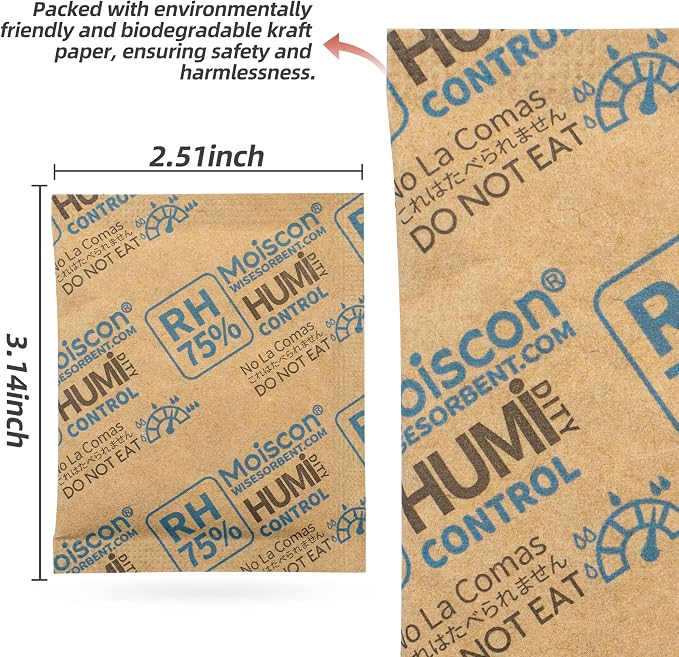 30 Pack 75% RH Size 8 Two-Way Humidity Control Packs - Image 3