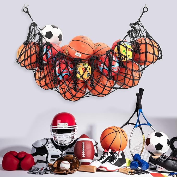 Sports Ball Storage Net, Hanging Basket Organizer Net - Image 4