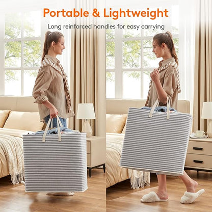 Lifewit 2 Pack Laundry Basket 90L Each, Collapsible Clothes Hamper - Image 4