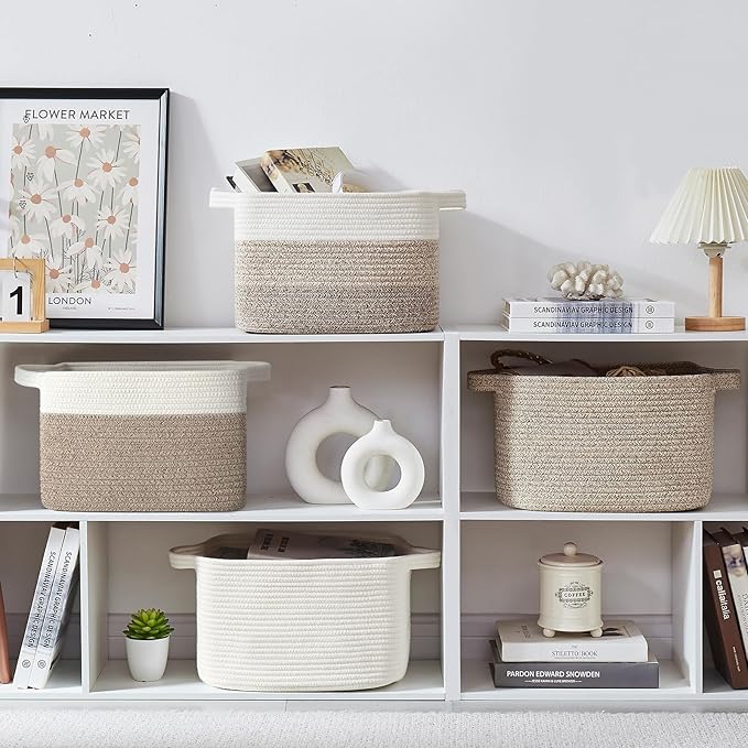 Storage Basket for Organizing, Woven Baskets for Storage, Rectangle Decorative - Image 7