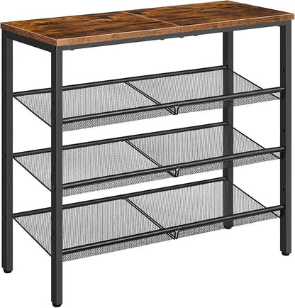 HOOBRO Shoe Rack for Entryway, 4-Tier Shoe Organizer by HOOBRO