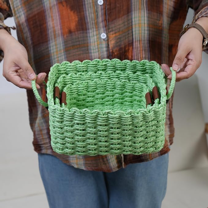 Small baskets for Organizing, Cute woven Storage basket - Image 4