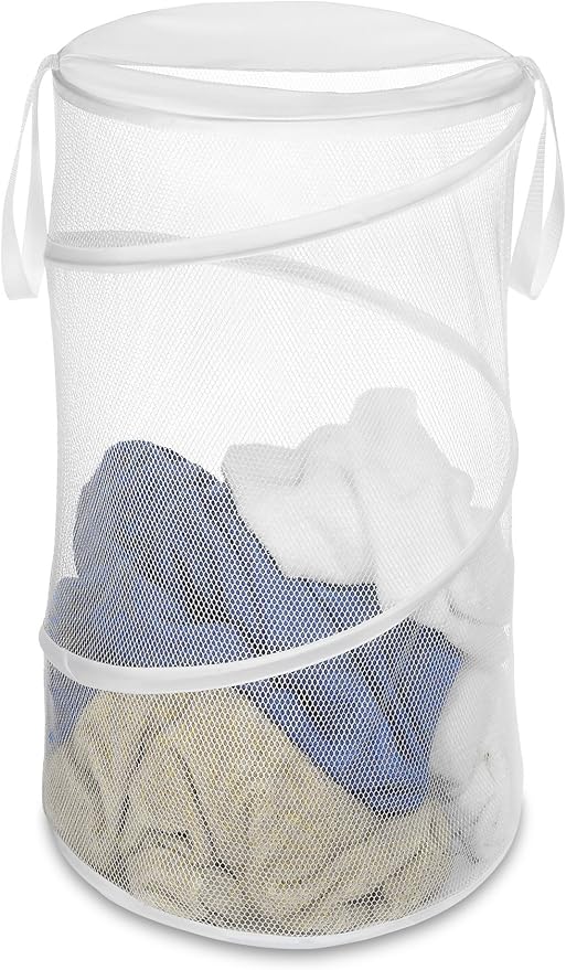 Whitmor 15-Inch Collapsible Hamper White - Image 2