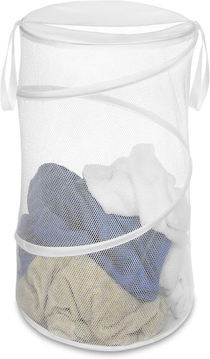 Whitmor 15-Inch Collapsible Hamper White - Image 2