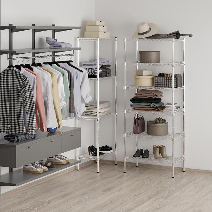 18" Deep x 30" Wide x 74" Height Wire Shelving Kit | 6-Tier | NSF Commercial - Image 7