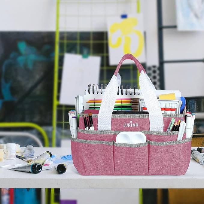 JJRING Craft Organizer Tote Bag, Art Storage Caddy - Image 7