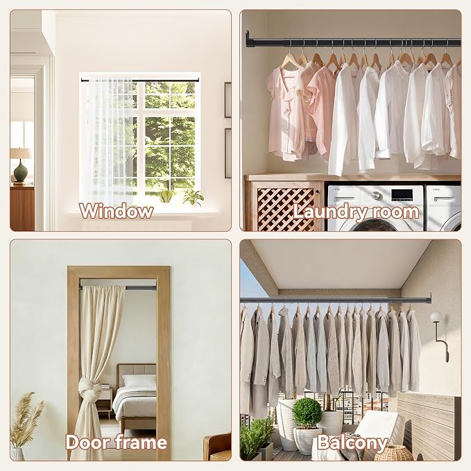 Oval Closet Rod 18-52 Inch Adjustable Closet Rods - Image 6