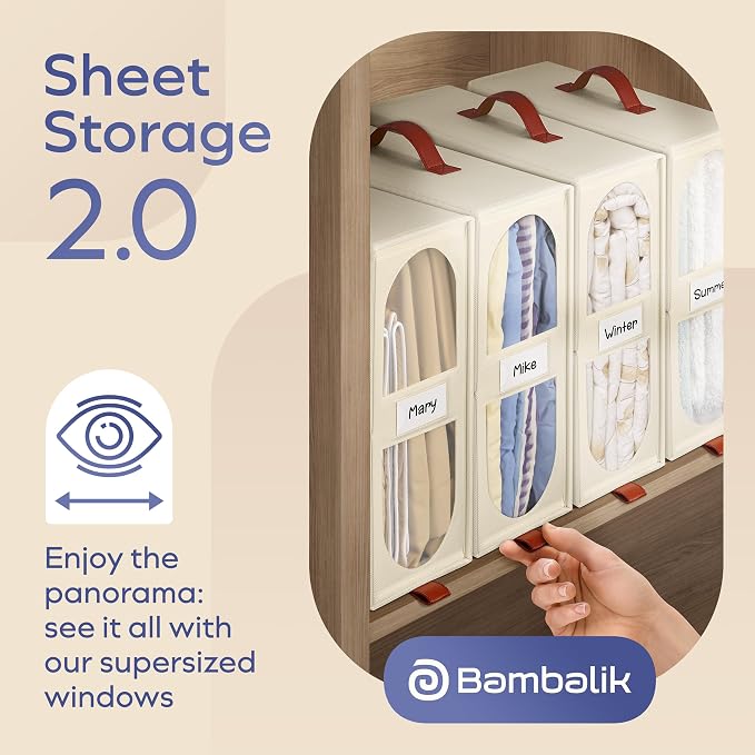 4x Bed Sheet Organizer Storage Boxes - Image 2
