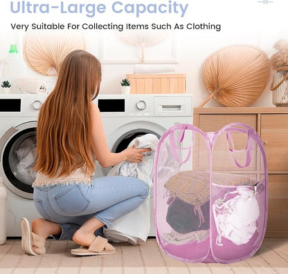 Strong Mesh Pop-up Laundry Hamper, Quality Pop Up Hampers - Image 2