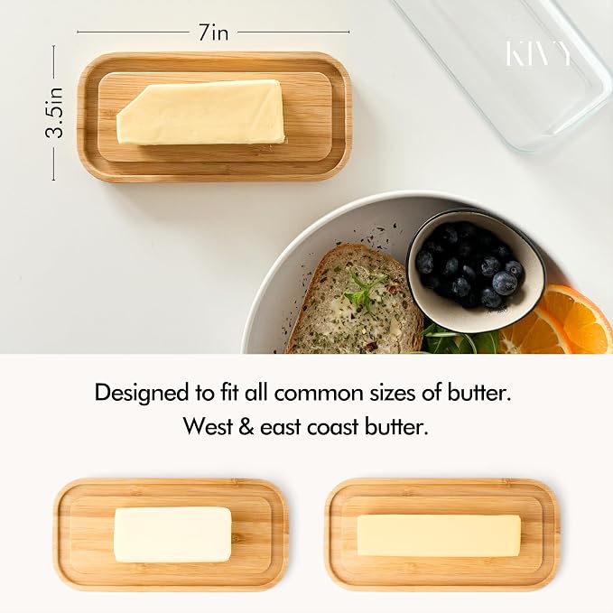 KIVY Ceramic butter dish with airtight lid that keeps butter soft - Image 6