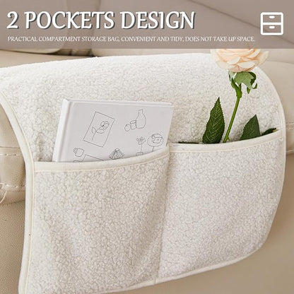 Armrest Cover, Recliner Chair Protector, Furniture Protector Slip, Side Storage - Image 4