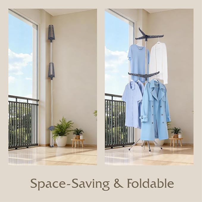 Beaudaily Clothes Drying Rack, Foldable 74.8-Inch Laundry Drying Rack, Indoor 2 - Image 3
