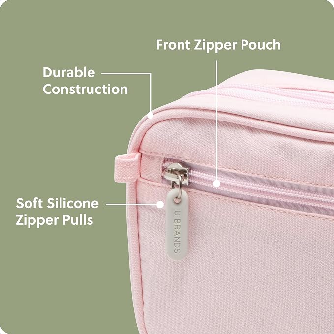 U Brands Canvas Tech Organizer Pouch 9 Compartments, 7.8 x 5 Inch Cable - Image 3
