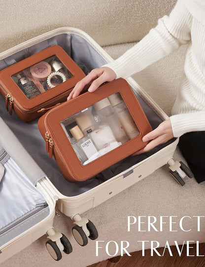 Popvibe Clear Makeup Bag Travel Cosmetic Case Transparent Toiletry Bag - Image 7